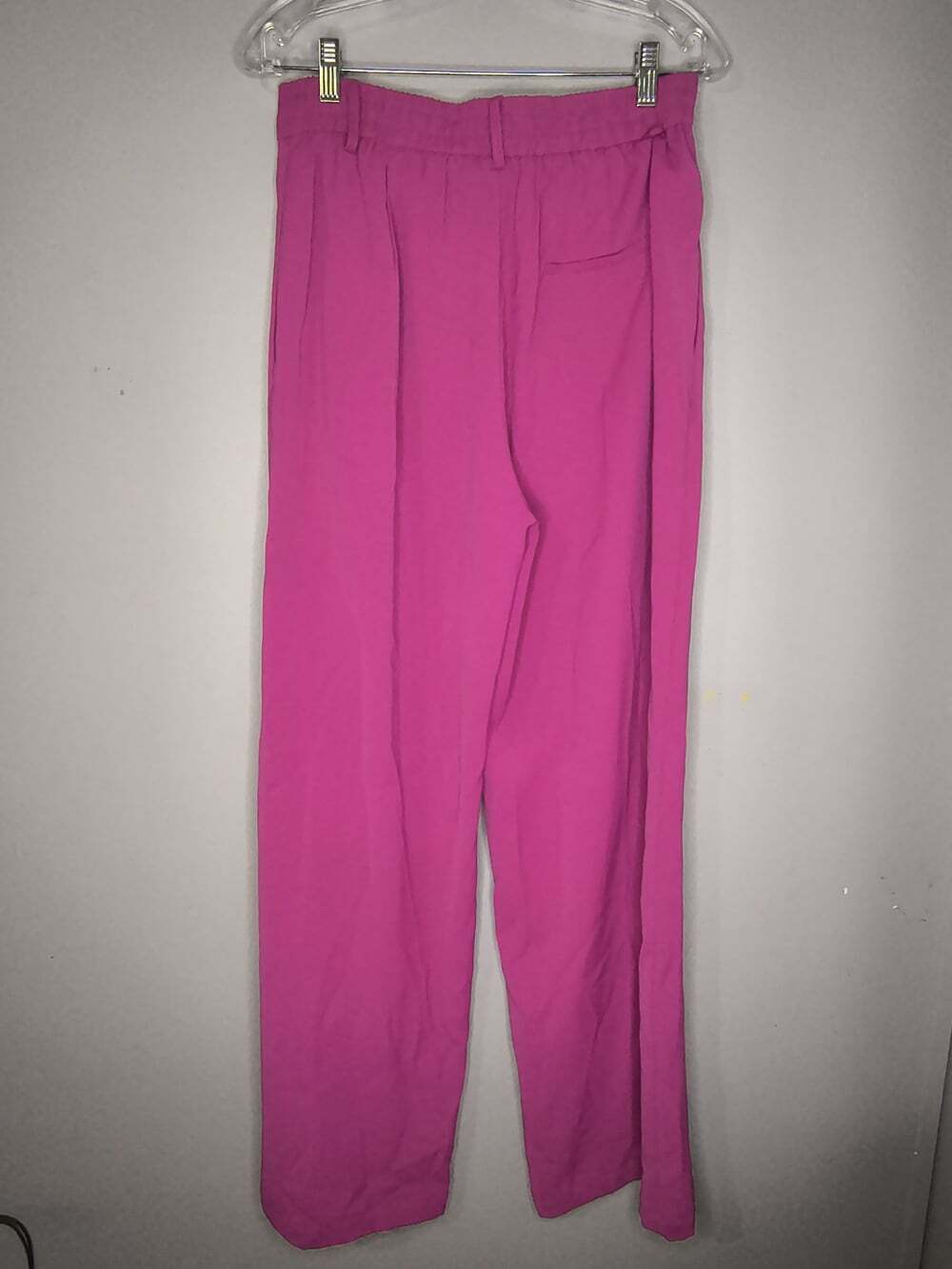 Entro High Waist Wide Leg Hot Pink Trousers Size Large #21084 Business Casual - Picture 7 of 14